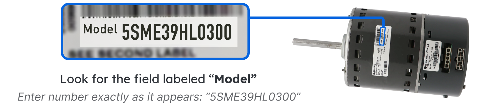 Look for the field labeled Model
